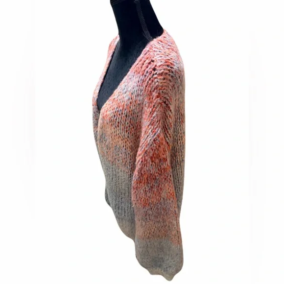 Sundance favorite hue cardigan - boho ombré balloon sleeves size M/L wool blend - Picture 9 of 13